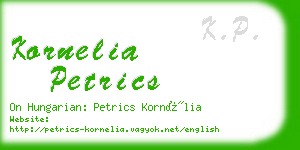 kornelia petrics business card